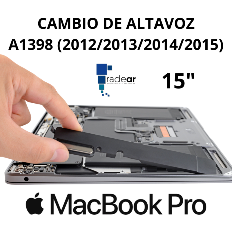 Cambio de Altavoz MacBook Pro A1398 (2012-2013-2014-2015) 15"