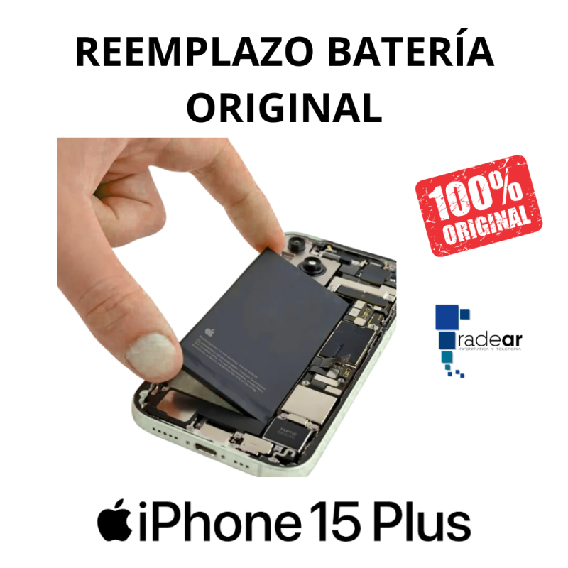 Reemplazo batería original iPhone 15 Plus