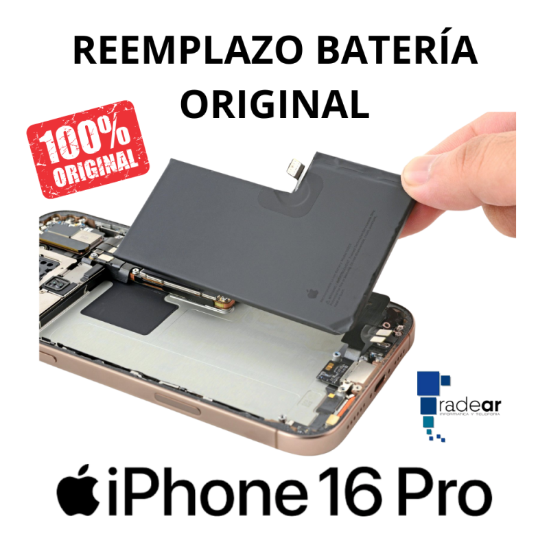 Reemplazo batería original iPhone 16 Pro