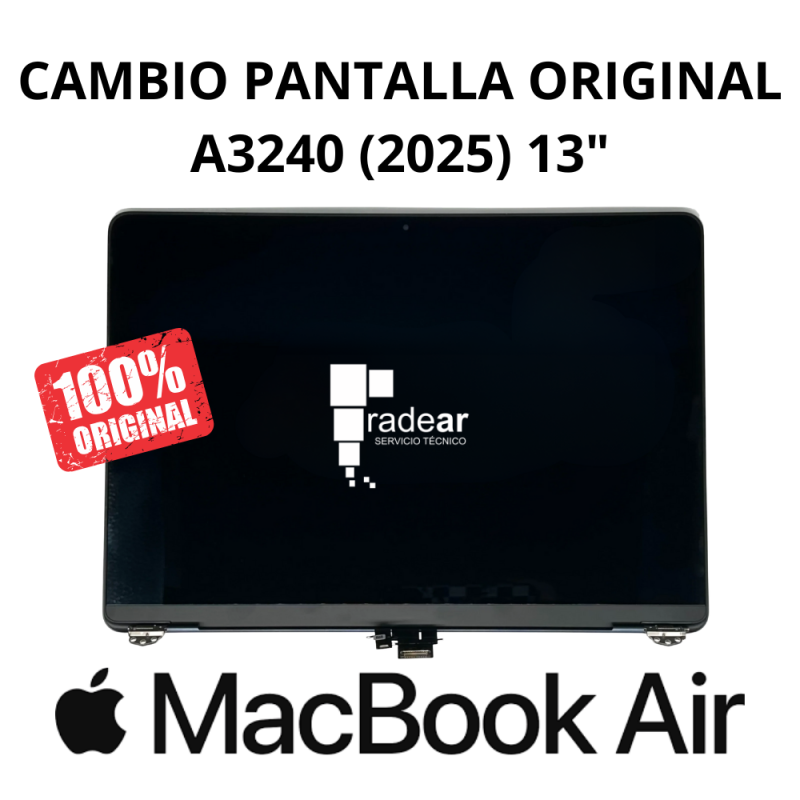 Cambio pantalla original MacBook Air A3240 13"