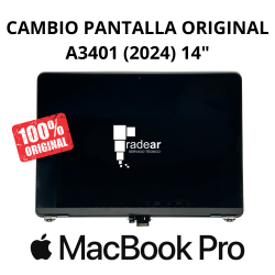Cambio pantalla original MacBook Pro A3401 (2024) 14"