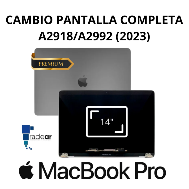Cambio pantalla completa MacBook Pro 14" A2918/A2992 (2023)