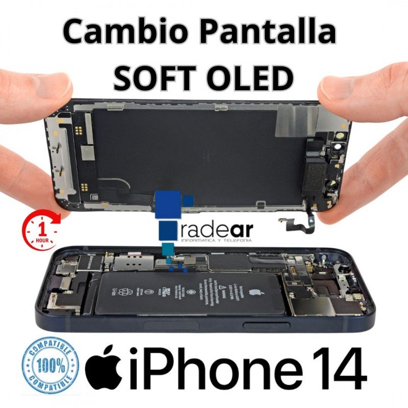 Cambio de pantalla iPhone 14 SOFT OLED