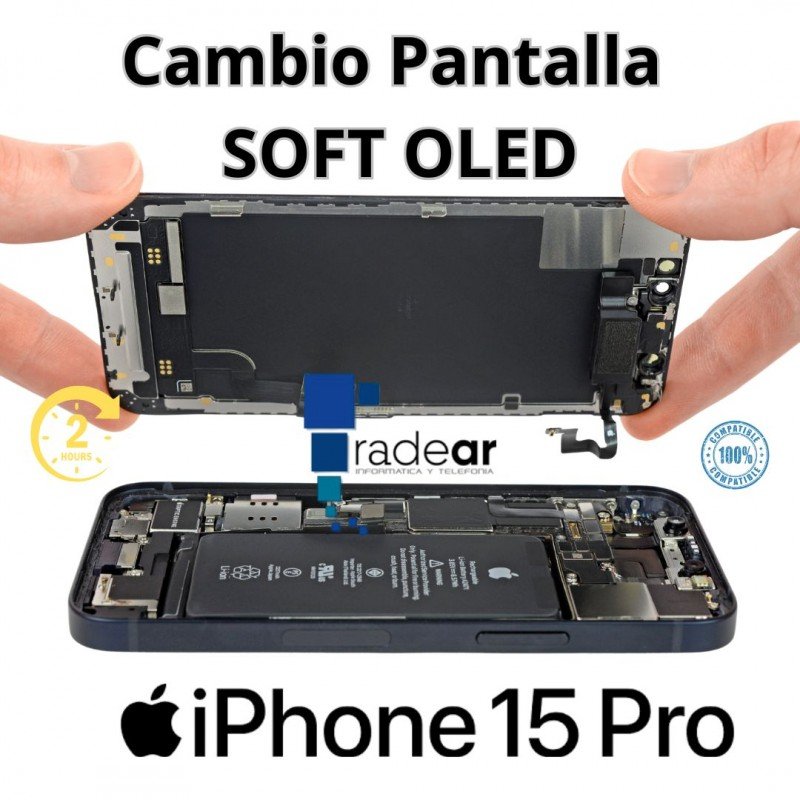 Cambio de pantalla iPhone 15 Pro SOFT OLED