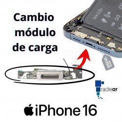 Cambio modulo de carga iPhone 16