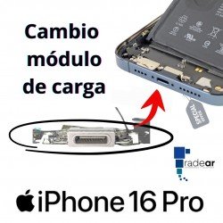 Cambio modulo de carga iPhone 16 Pro