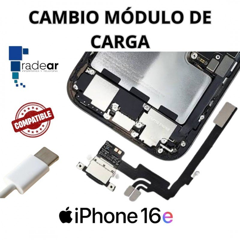 Cambio modulo de carga iPhone 16e