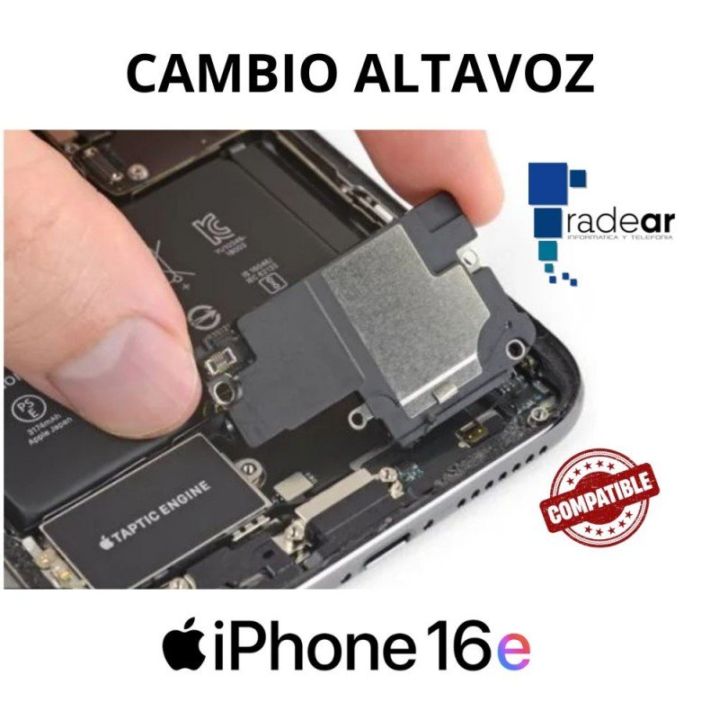 Cambio altavoz iPhone 16e - Compatible
