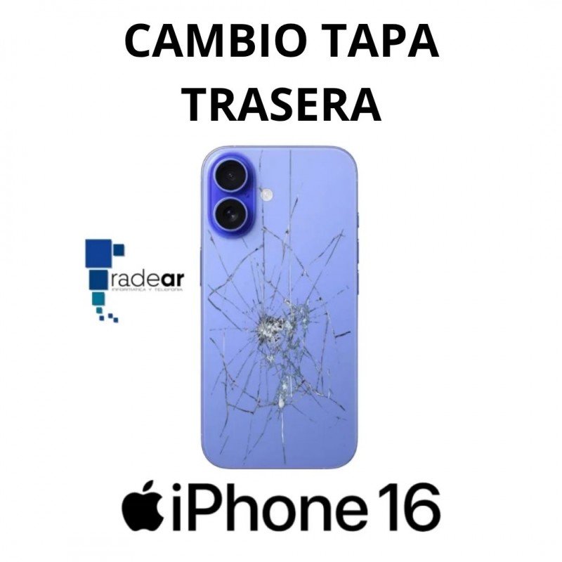 Cambio tapa trasera iPhone 16