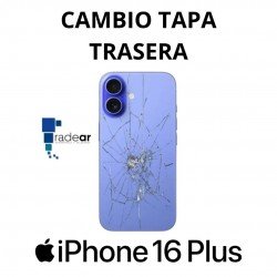 Cambio tapa trasera iPhone 16 Plus