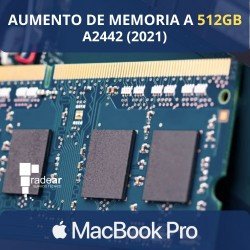 Aumento de memoria NAND a 512GB - A2442 (2021)